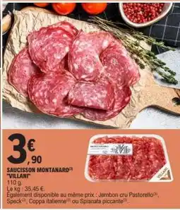 E.Leclerc SAUCISSON MONTANARO VILLANI offre