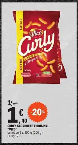 E.Leclerc Curly Cacahuète L'original Vico offre