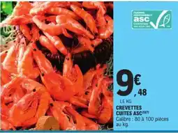 E.Leclerc CREVETTES CUITES ASC offre