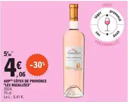 E.Leclerc AOP CÔTES DE PROVENCE LES ROZALLÉES offre