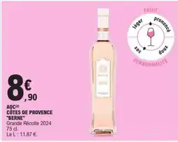 E.Leclerc CÔTES DE PROVENCE BERNE offre