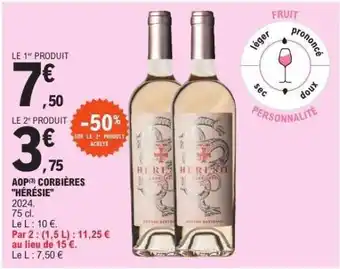 E.Leclerc AOP Corbières Hérésie offre