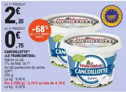 E.Leclerc CANCOILLOTTE LE FRANCOMTOIS offre