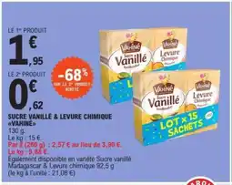 E.Leclerc Sucre Vanillé & Levure Chimique 'Vahiné' offre