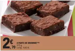 E.Leclerc 4 PARTS DE BROWNIE offre