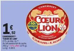 E.Leclerc Camembert Coeur De Lion offre