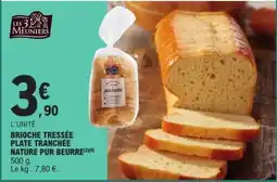 E.Leclerc BRIOCHE TRESSÉE PLATE TRANCHÉE NATURE PUR BEURRE offre