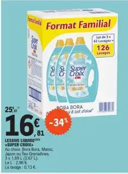 E.Leclerc Lessive liquide 'Super Croix' offre