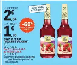 E.Leclerc Sirop de Fraise 'Moulin de Valdonne' offre