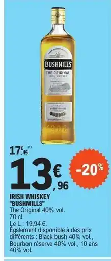 E.Leclerc Irish Whiskey Bushmills offre