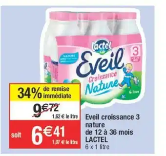 Migros eveil croissance 3 nature de 12 à 36 mois offre