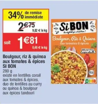 Boulgour, riz & quinoa aux tomates & épices