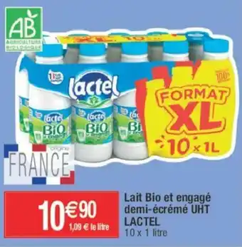 Migros Lait Bio et engagé demi-écrémé UHT offre