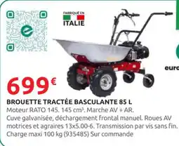 Rural Master Brouette tractée basculante offre