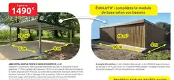 Rural Master Abri métal simple pente 4 faces ouvertes 5 x 4 m offre