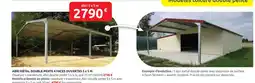 Rural Master Abri métal double pente 4 faces ouvertes 5 x 5 m offre