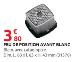 Rural Master Feu de position avant blanc offre