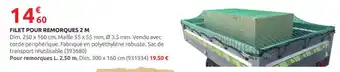 Rural Master Filet pour remorques 2 m offre
