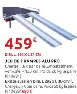 Rural Master Jeu de 2 rampes alu pro offre