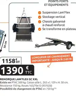 Rural Master Remorque lam'flex gc xxl offre