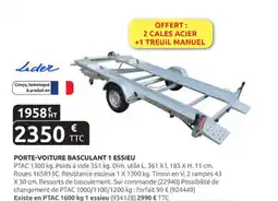 Rural Master LIDER Porte-voiture basculant 1 essieu offre