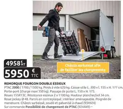 Rural Master Remorque fourgon double essieux offre