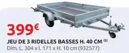 Rural Master Jeu de 3 ridelles basses h. 40 cm offre