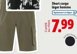 Lidl LIVERGY Short cargo léger homme offre