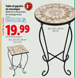 Lidl Livarno home Table d'appoint en mosaïque offre