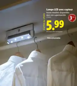 Lidl Livarno home Lampe LED avec capteur offre
