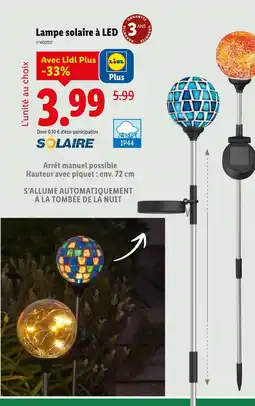 Lidl SOLAIRE Lampe solaire à LED offre