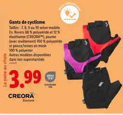 Lidl CREORA Gants de cyclisme offre
