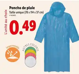 Lidl Poncho de pluie offre
