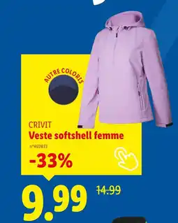 Lidl CRIVIT Veste softshell femme offre