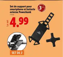 Lidl Crivit Set de support pour smartphone et batterie externe Powerbank offre