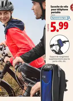 Lidl CRIVIT Sacoche de vélo pour téléphone portable offre