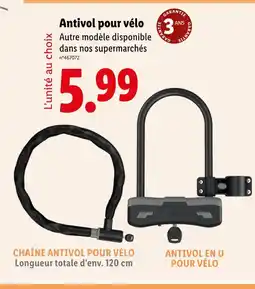 Lidl Antivol pour vélo offre