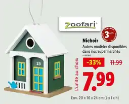 Lidl Zoofari Nichoir offre