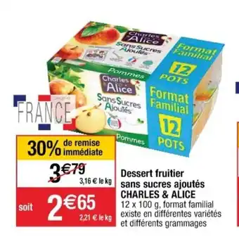 Dessert fruitier sans sucres ajoutés