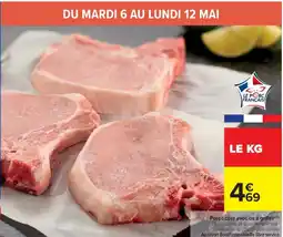 Cora x Carrefour Porc: côte avec os à griller offre