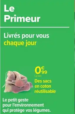 Cora x Carrefour Des sacs en coton réutilisable offre