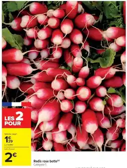 Cora x Carrefour Radis rose botte offre