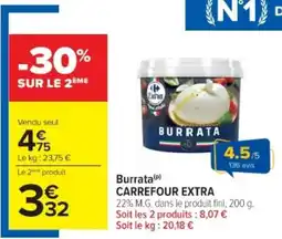 Cora x Carrefour CARREFOUR EXTRA Burrata offre