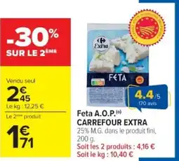 Cora x Carrefour CARREFOUR EXTRA Feta A.O.P. offre