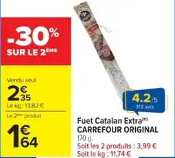 Cora x Carrefour Fuet catalan extra carrefour original offre