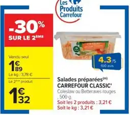 Cora x Carrefour Salades préparées(m) carrefour classic offre