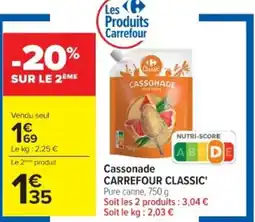 Cora x Carrefour CARREFOUR CLASSIC' Cassonade offre