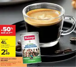 Cora x Carrefour MALONGO Café moulu pur arabica offre