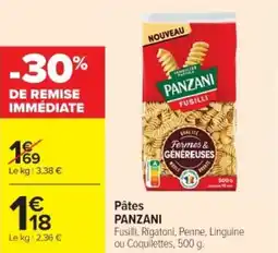 Cora x Carrefour Pâtes panzani offre