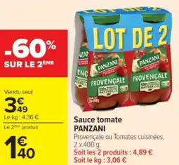 Cora x Carrefour Sauce tomate panzani offre